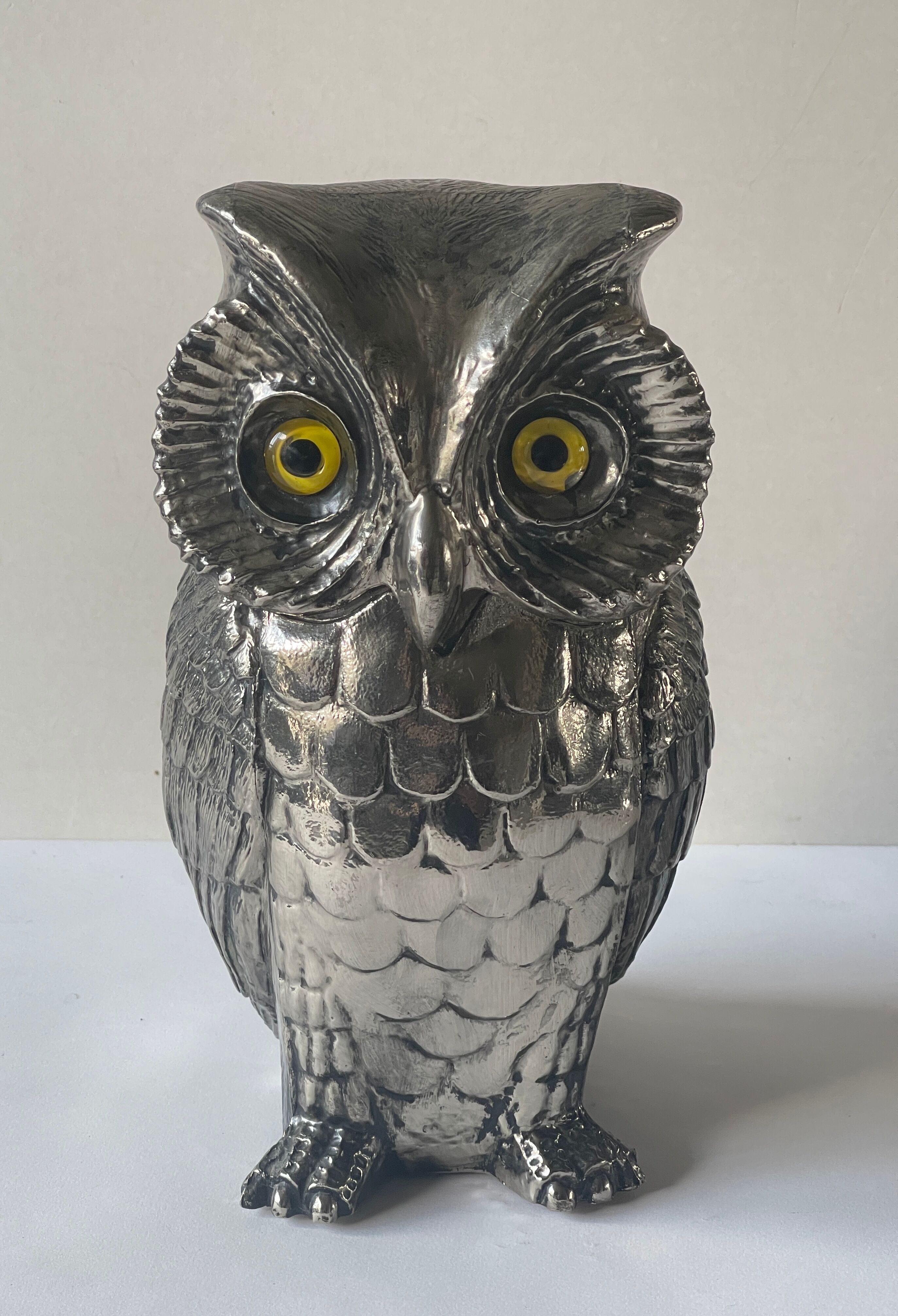 Vintage zoomorphic owl ice bucket