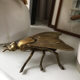 Original ashtray in the shape of a fly in brass