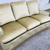 Vintage sofa in golden beige velvet