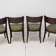 Ensemble de quatre chaises à manger/ Interier Praha, années 1950.