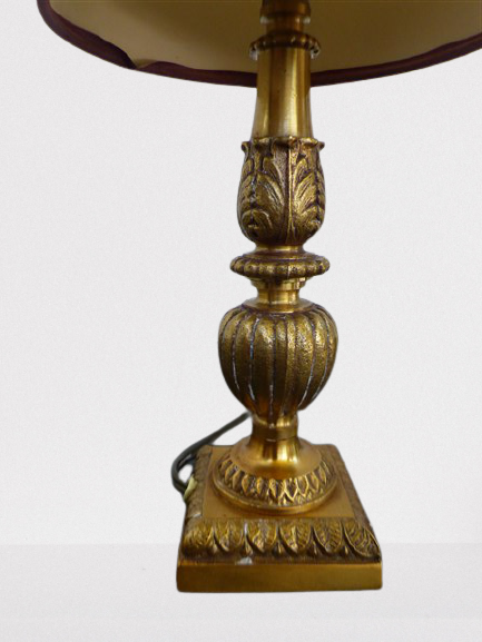 Gilded bronze bedside lamp