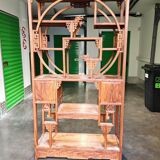 Bibliothèque chinoise Collectible Décorative en bois exotique