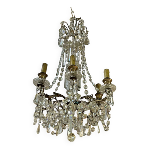 lustre 6 feux en cristal