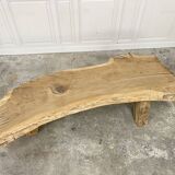 Table basse/pied de lit bois en demi-lune