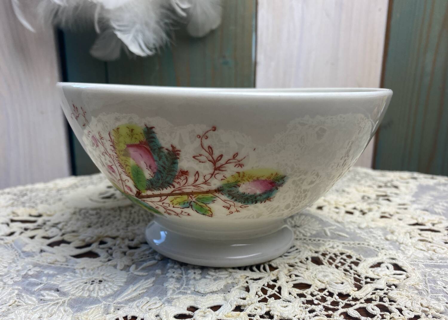 Large antique porcelain bowl
