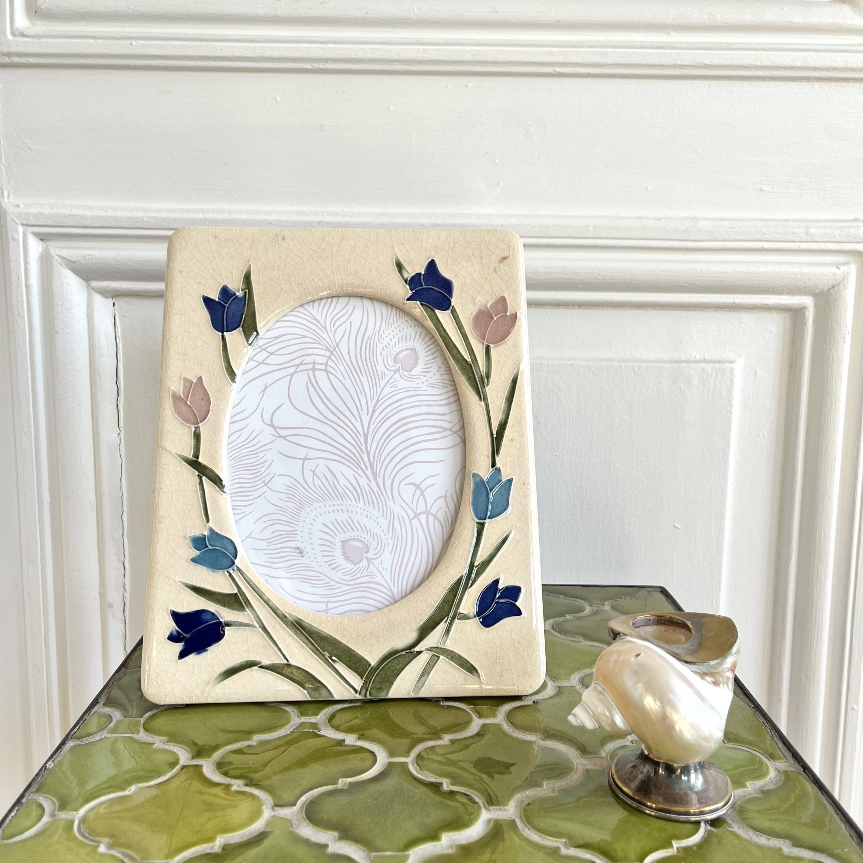 Cadre photo céramique