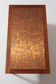 Table basse scandinave en teck et tablette en cuivre
