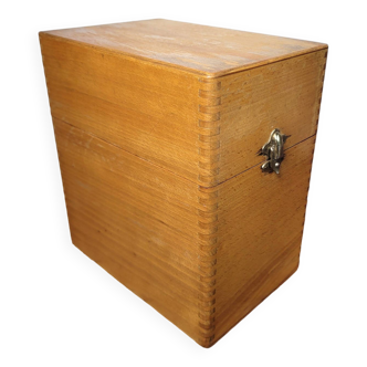 High file card box or wooden cardboard box