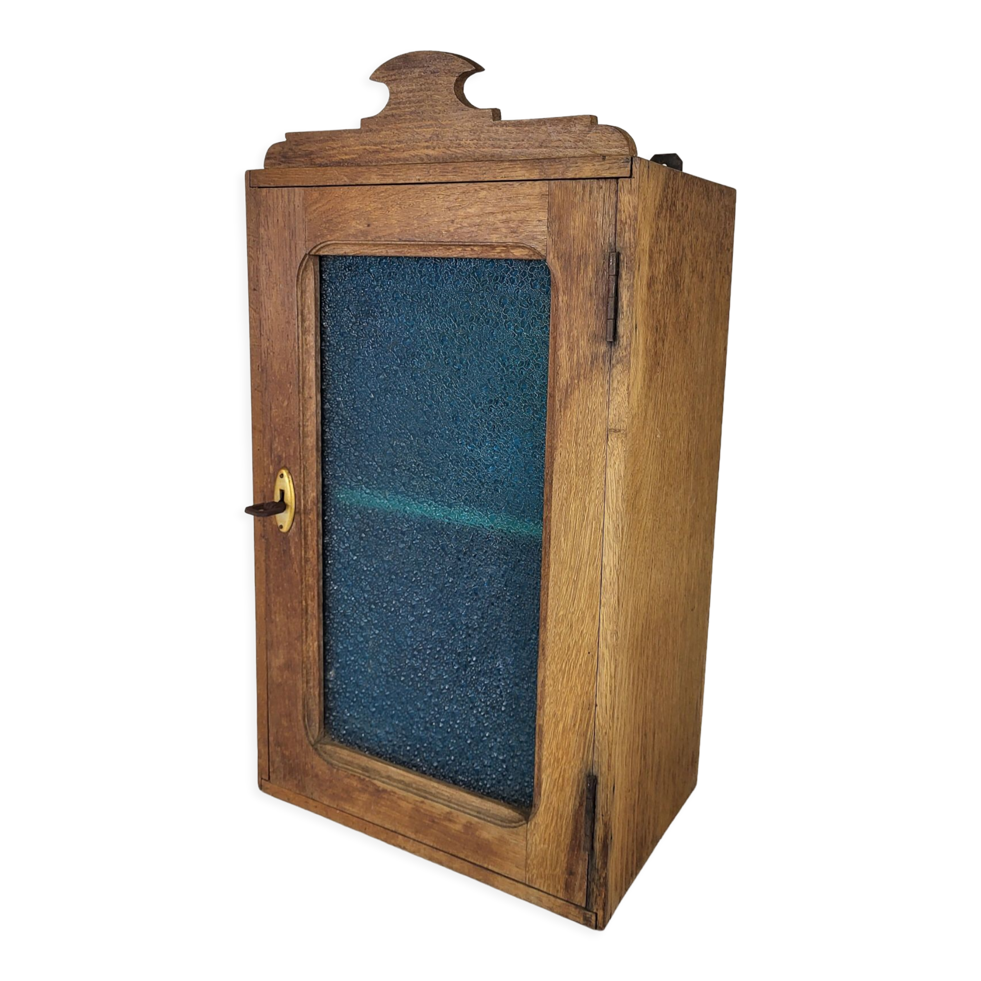 Wood art nouveau style medicine cabinet