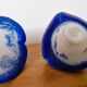 Noverdy white and blue glass paste lampshade