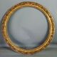 Round frame nineteenth century gilded stucco wood diameter 51 cm foliage 42.8 cm SB