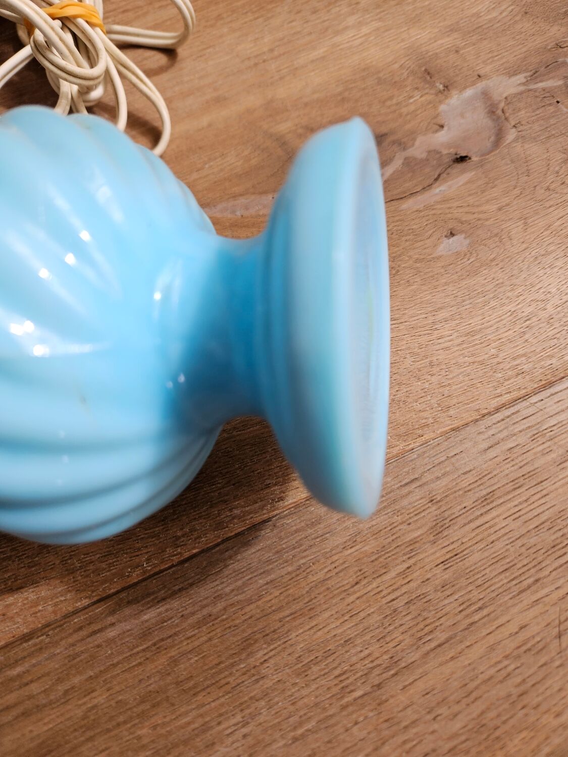 Turquoise opaline lamp base