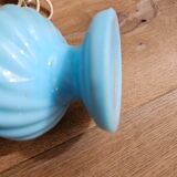 Pied de lampe en opaline turquoise