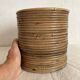 Vintage rattan cache pot in the style of Gabriella Crespi.