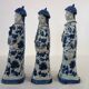 3 figurines of emperors from the Qing dynasty, China, early 20th century.
