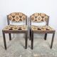 Pair of vintage chairs with geometric graphic fabric – 1970s