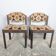 Pair of vintage chairs with geometric graphic fabric – 1970s
