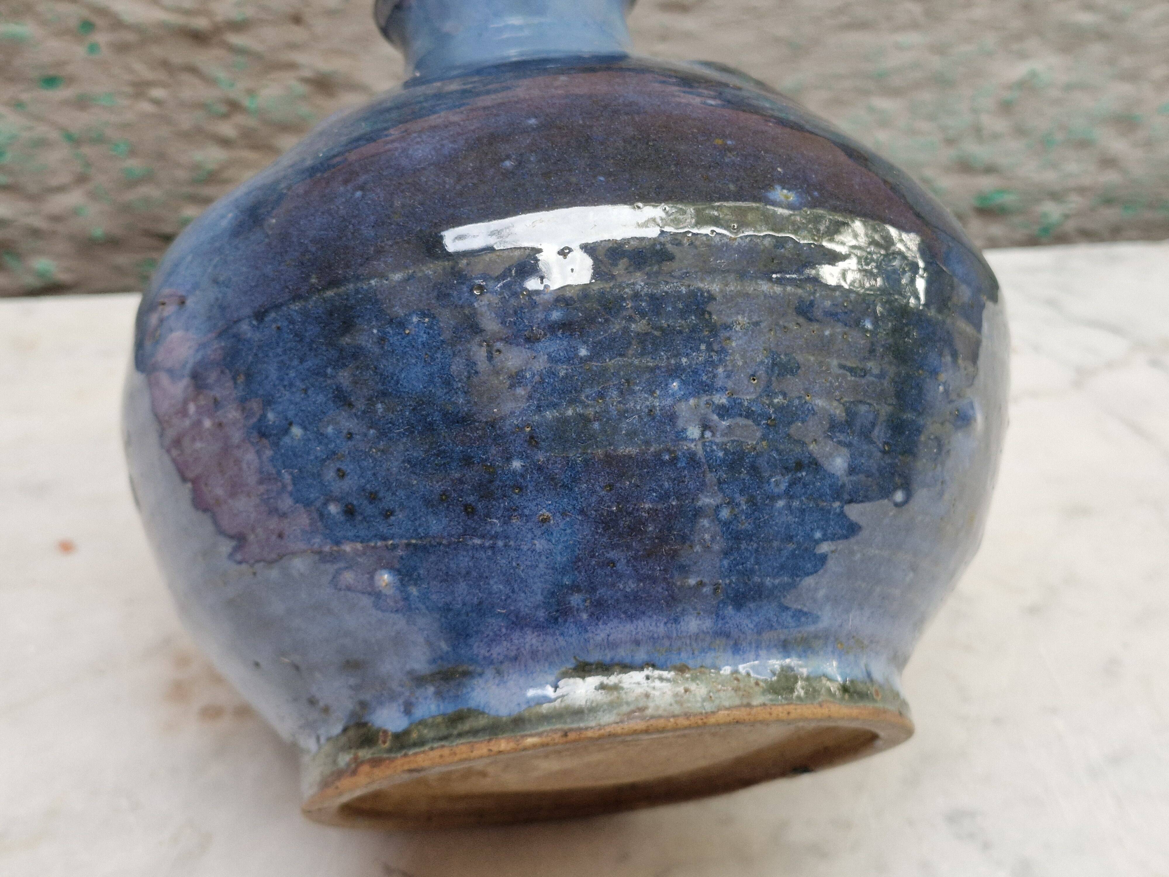 Vintage glazed ceramic vase Signed Z Karbowski