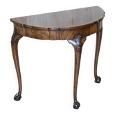 Console half-moon style Thomas Chippendale in flame mahogany.