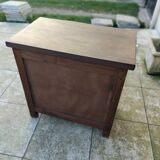 ARANJOU vintage solid elm brutalist bar cabinet