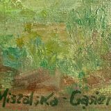 Pendant of hst paintings "landscape" by anna miszalska-gąsienica (1962)