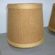 Paire d'abat-jour en jute beige foncé