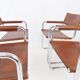 Matteo Grassi MG5 set of 4 leather cantilever chairs