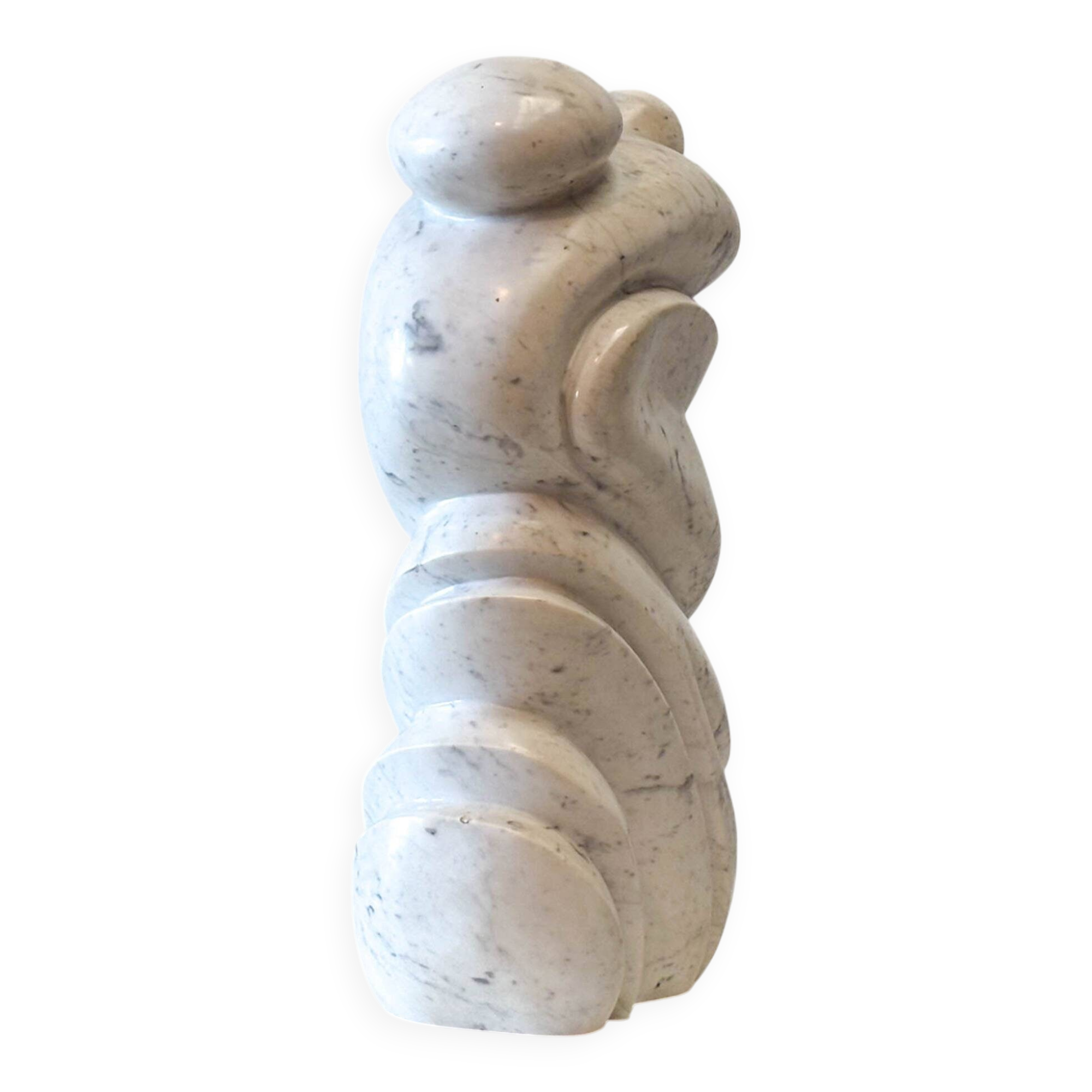 1970s Carrara marble Belgian sculpture