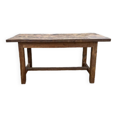Table basse de ferme, chêne massif, vintage, début XXème s.