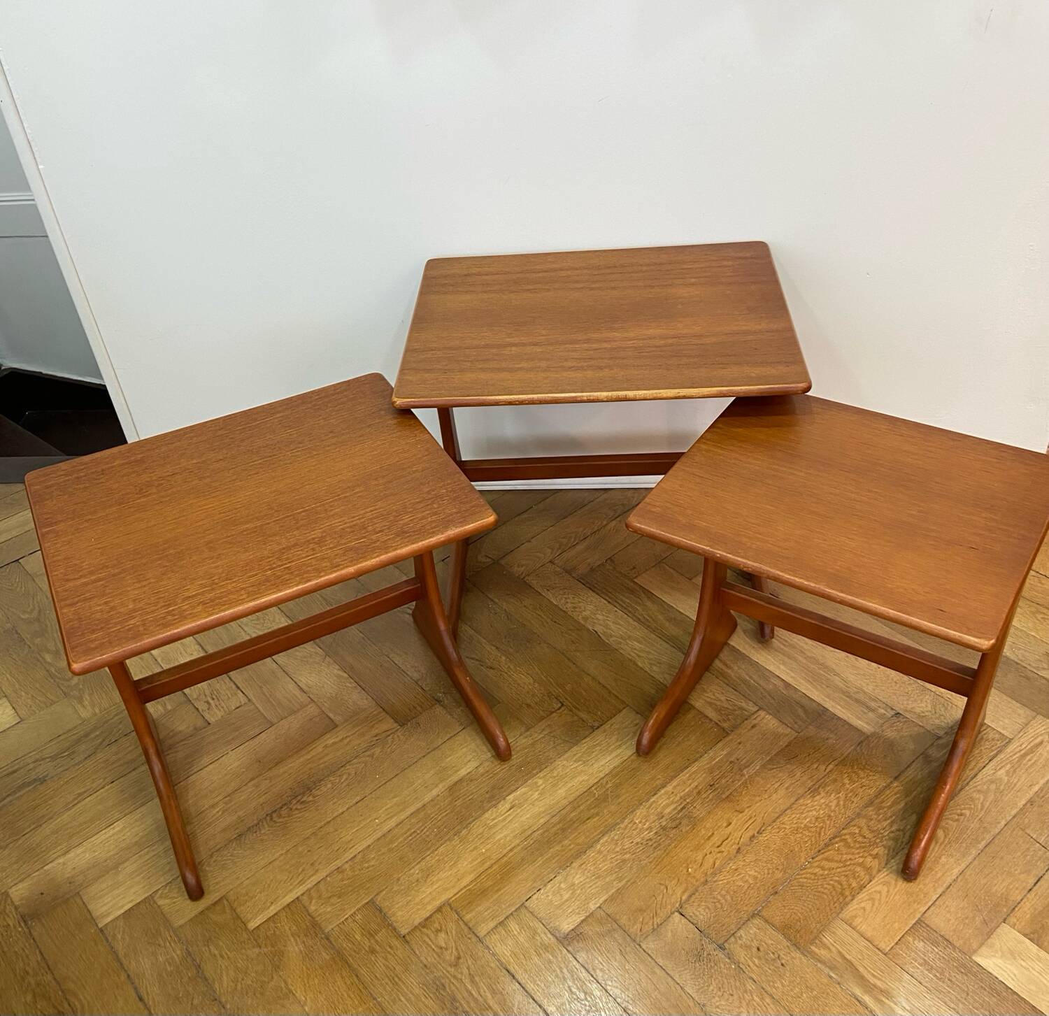 Scandinavian teak nesting tables