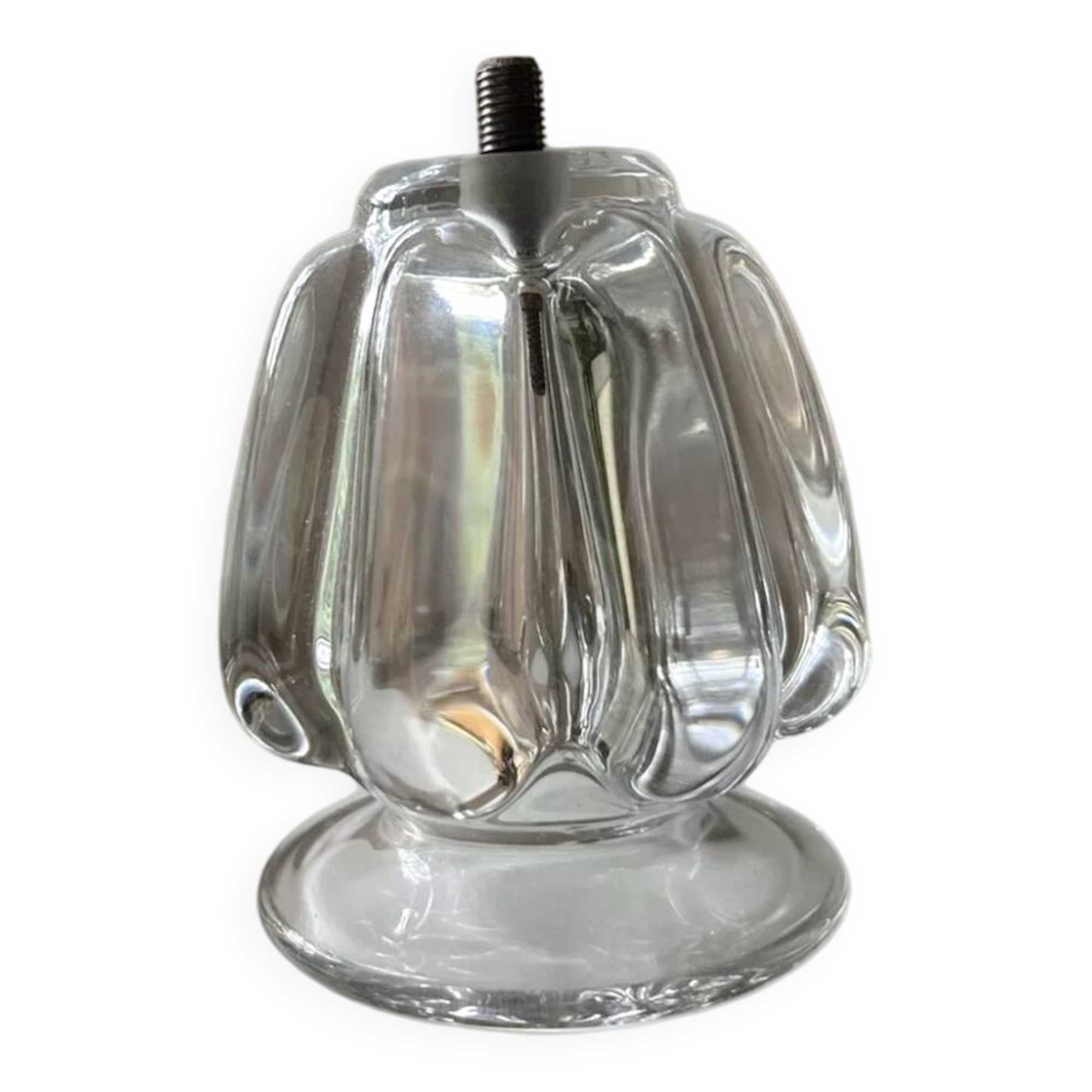 Pied de lampe en cristal style Daum Baccarat 1940