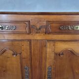 Louis XV high sideboard in cherry wood, Louis XV style