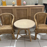 Ensemble enfant en rotin vintage