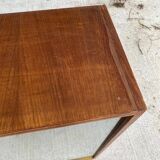 Scandinavian wooden display case with golden band