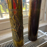 Gourd and vase in shell casing