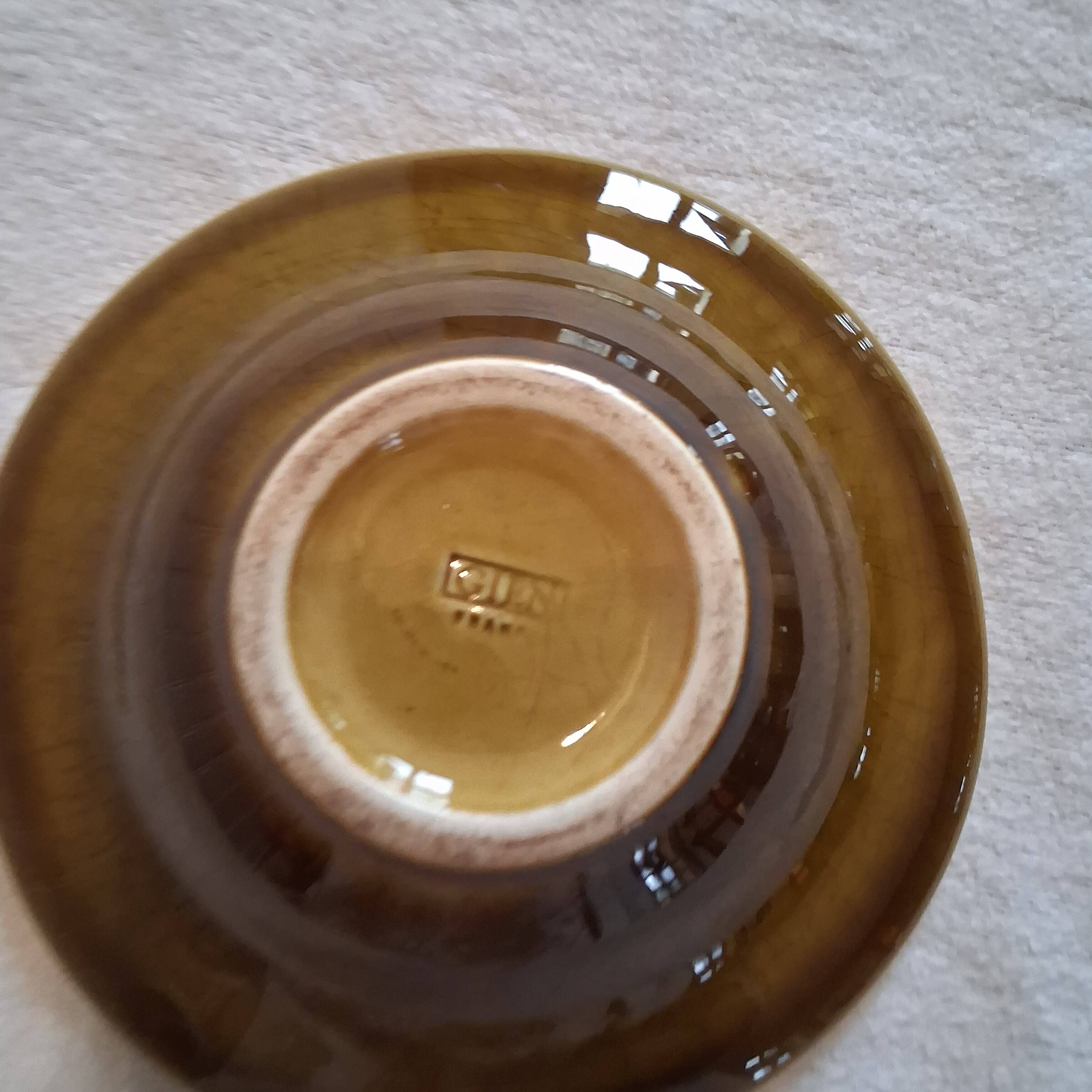 Ashtray / advertising pocket emptier ambassador from Gien "Loto" in very