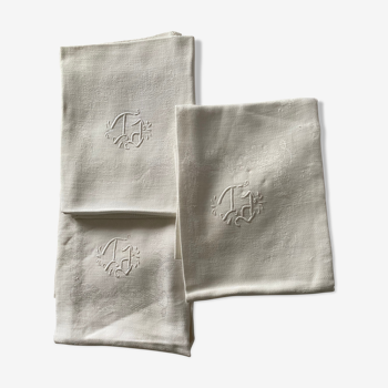 Trio of PC monogram towels