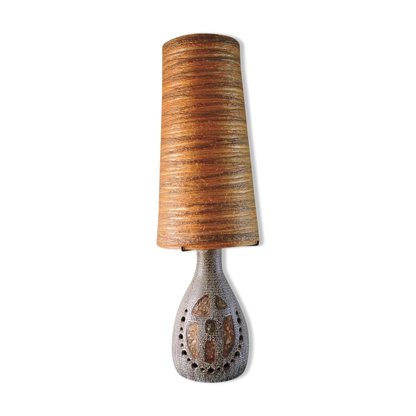 Lampe céramique Accolay années 70