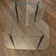 Vintage Oval Glass and Metal Coffee Table