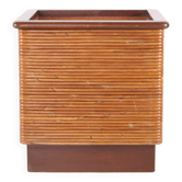 Rattan and wood planter