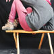 Banc brutaliste en bois d'arbre