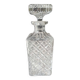 Whiskey decanter in bohemian crystal. boho-chic style. cross/diamond patterns. floral decor. high 25.5 cm