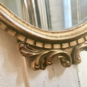 Miroir baroque style rocaille louis XV en bois 75x42cm