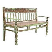 Bench in old patinated teak