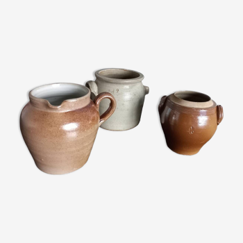 Trio de pots en grès