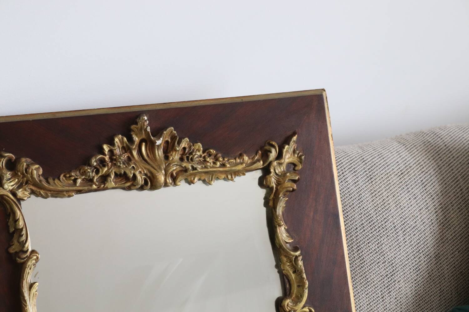 Old wooden and stucco mirror