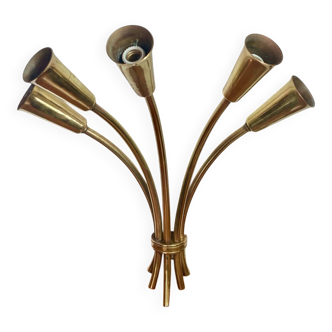 Brass wall sconce, 1950s