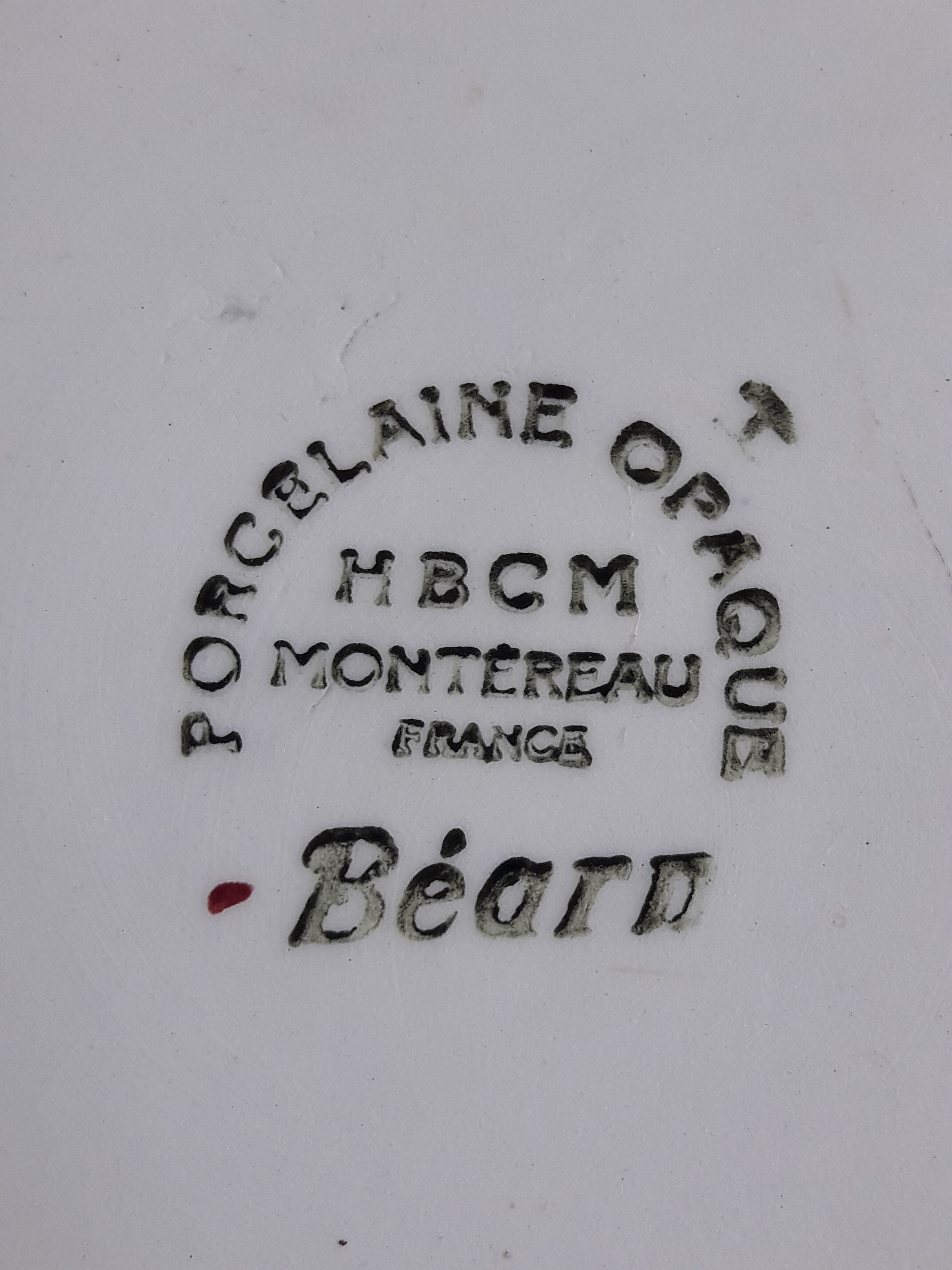 HBCM Creil Montereau HBCM model Bearn diam 22.5 cm
