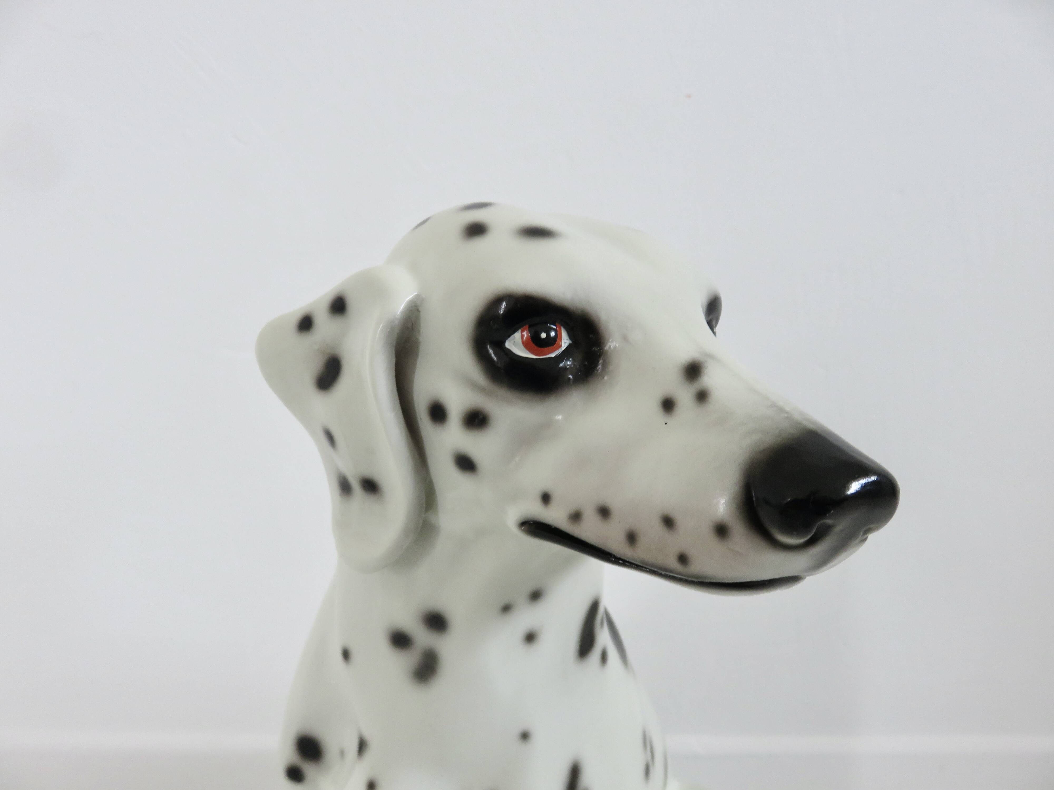 Very large ceramic Dalmatian, Italy, 1960-1970, 43cm