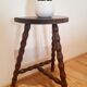 Tabouret bois pieds tournés